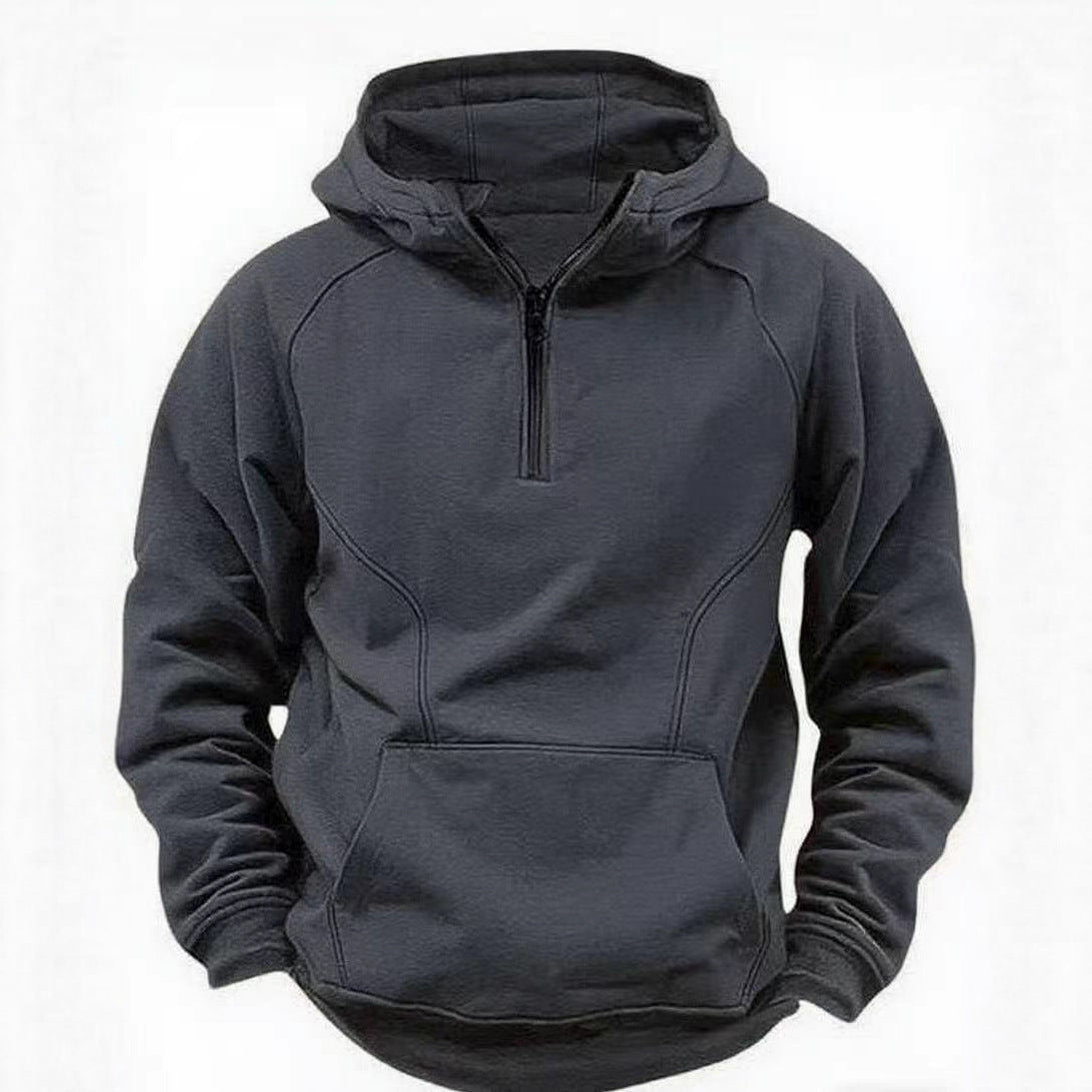 Mens Retro Hooded Zipper Jacket