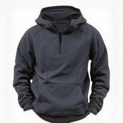 Mens Retro Hooded Zipper Jacket
