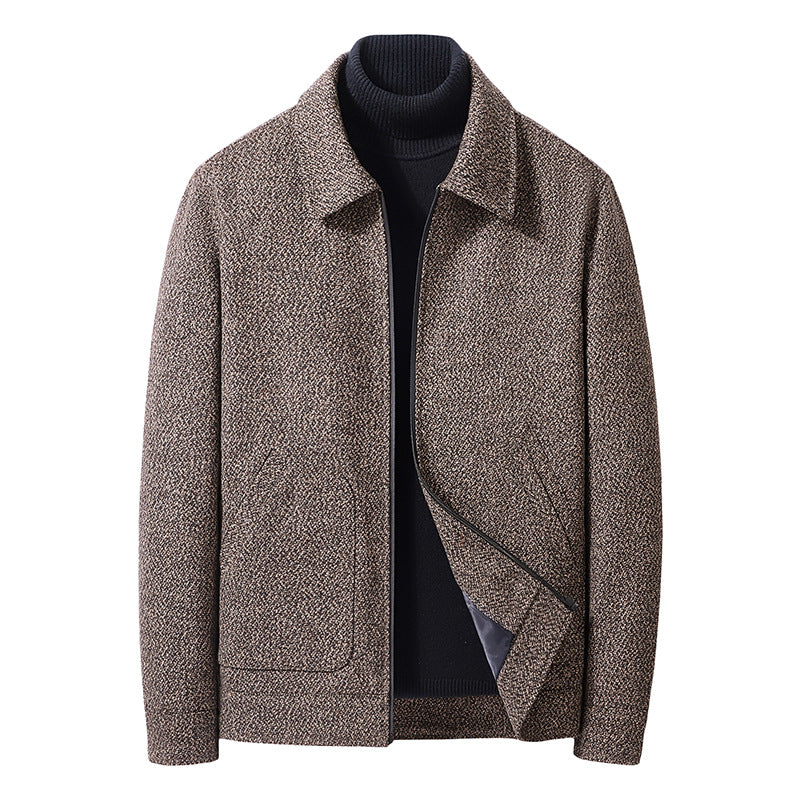 Casual Woolen Business Overcoat, Thickened and Warm Clothing