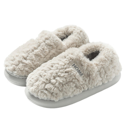 Winter Plush Indoor Outdoor Cotton Slippers