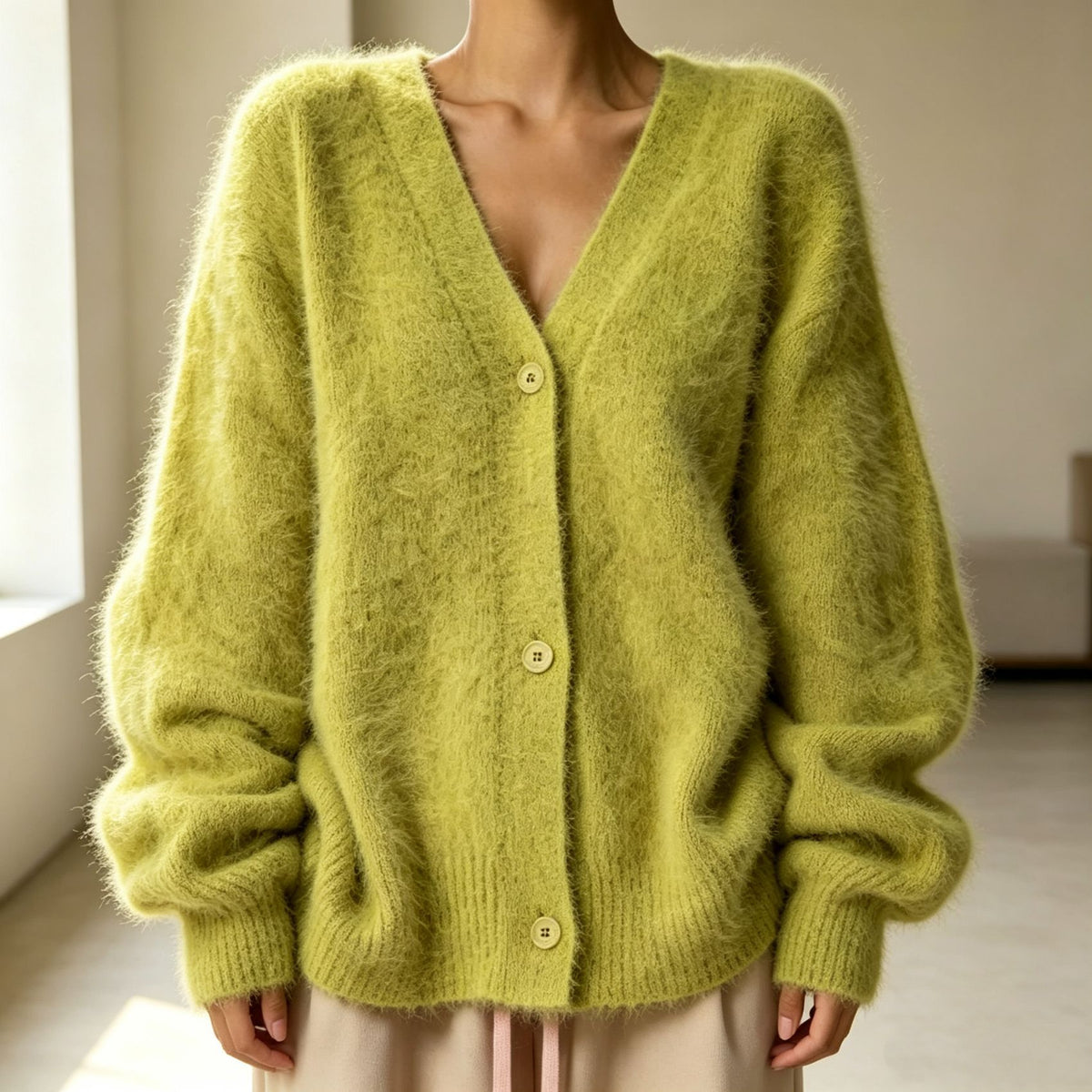 Womens Soft Long Sleeve Cardigan Sweater