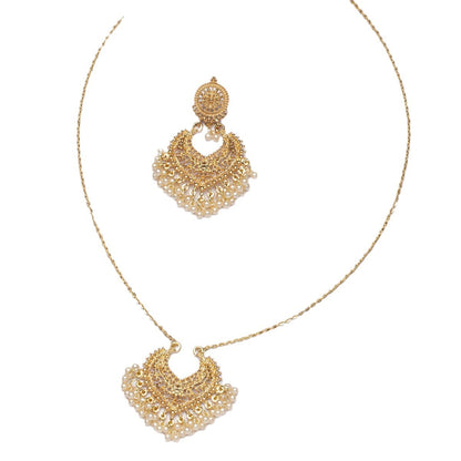 Bohemian retro oorbellen en ketting set met belletjes