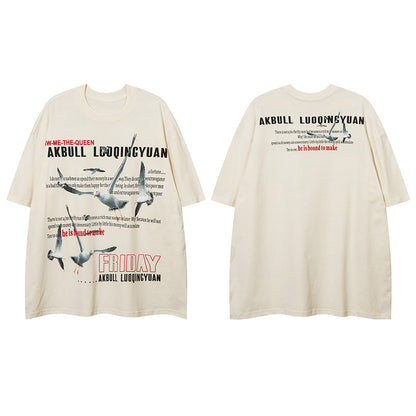 Short Sleeve T-Shirt Men's Summer Oversize Retro Couple Design