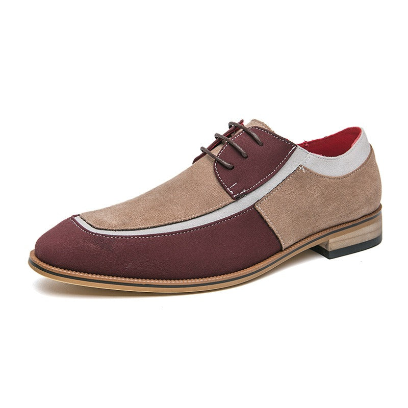 Modieuze en trendy leren veterschoenen met houtenhak