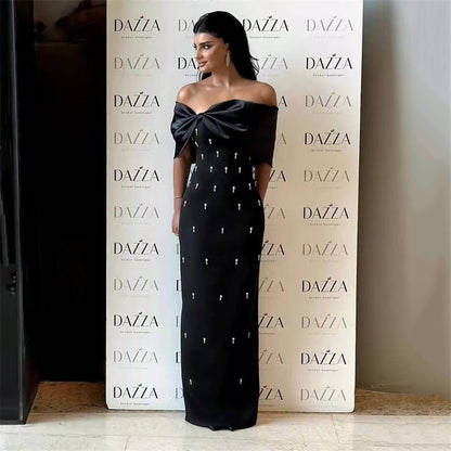 Women Elegant Off Shoulder Rhinestone Bandage Party Dress