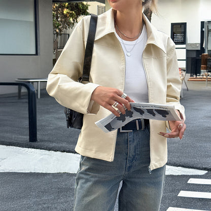 Dames PU-leren Jacket