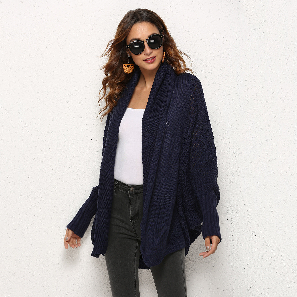 2025 Europe and America cross border AliExpress Amazon women's knitwear cardigan sweater oversized sweater coat women's fashion