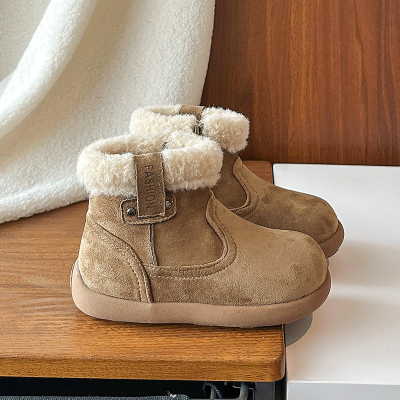 Girls Fleece-Lined Ankle Boots