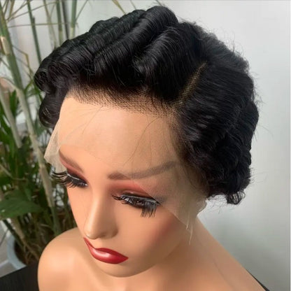 Pixie Cut Human Hair Front Lace Wig