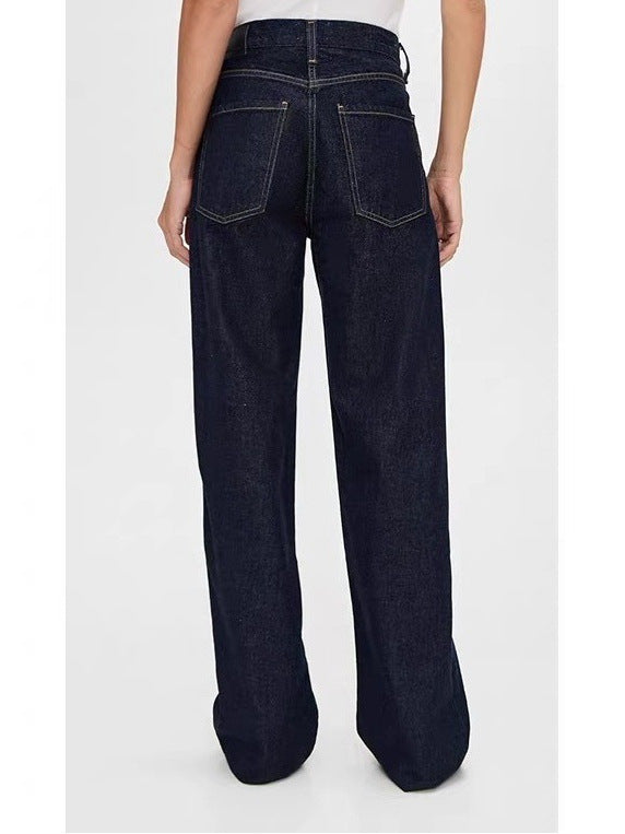 Casual High-Waisted Wide-Leg Jeans