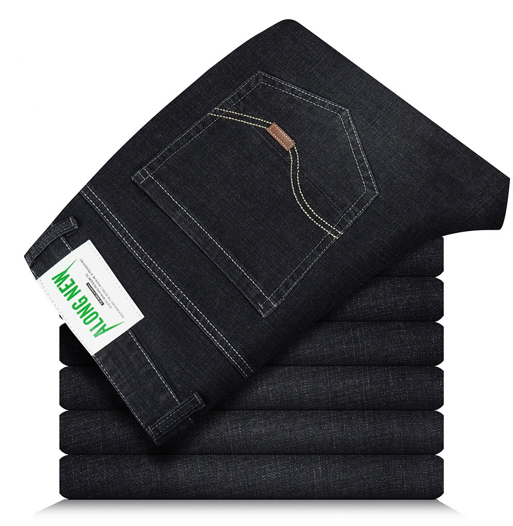 Men?s mid-rise stretch denim trousers