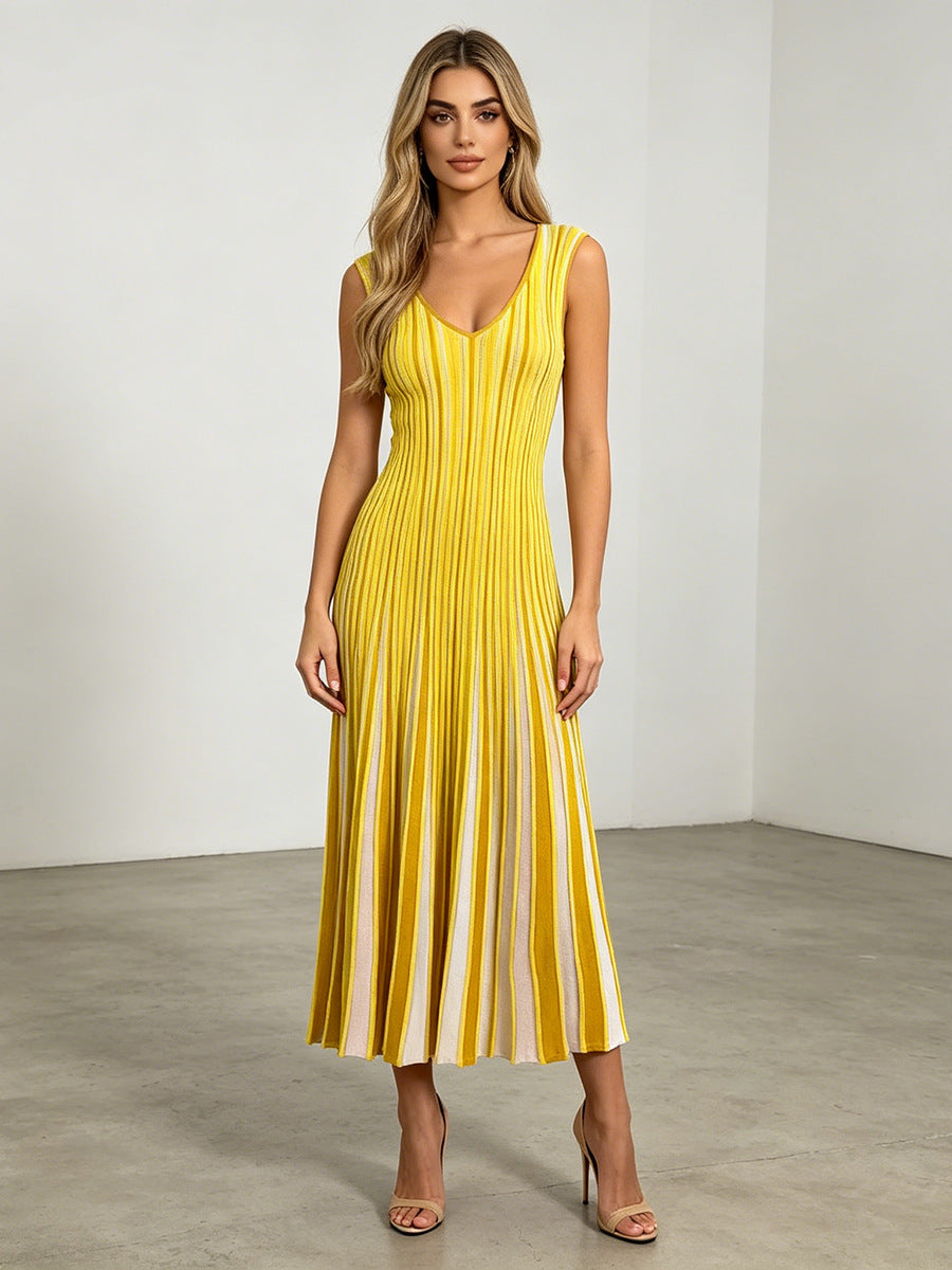 Elegant Mature Style Commuter Long Dress