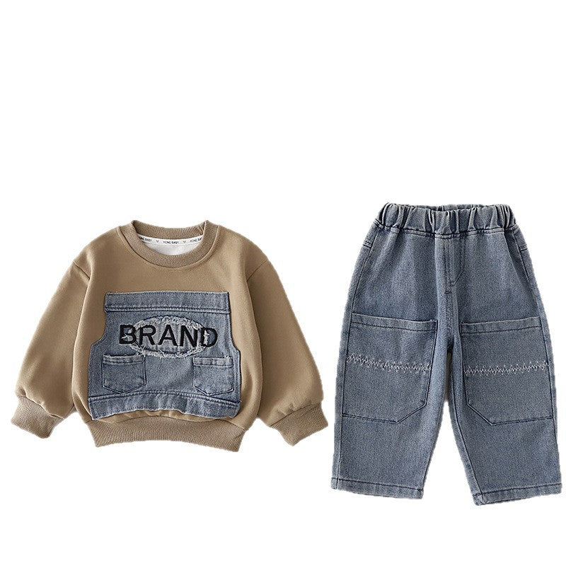 Sweatshirt long sleeved two-piece autumn outfit