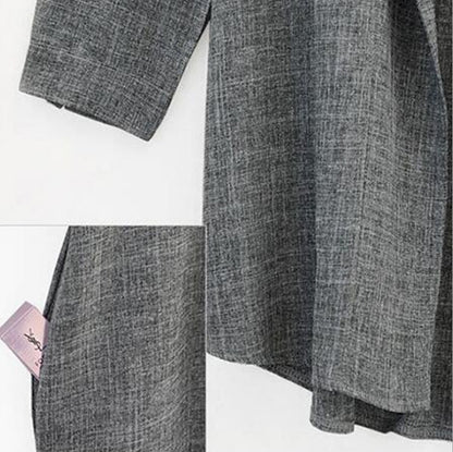 Trenchcoat met zakken en oprolbare mouwen