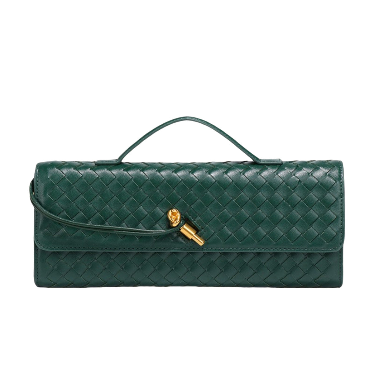 Soft Handmade Woven PU Leather Organ Crossbody Bag