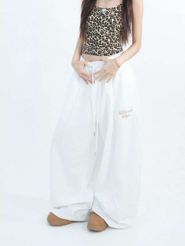 Floor-Length Drawstring Pants