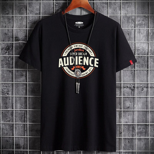 T-shirt met ronde hals print en korte mouwen voor heren