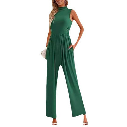 Elegant Sleeveless Wide-Leg Jumpsuit