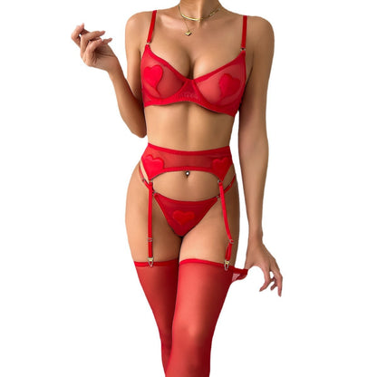 Valentine Lingerie Set with Stockings