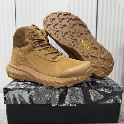 Men's Breathable Mid-High Top Outdoor Hiking Shoes with YKK Side Zipper