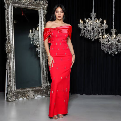 Bandage Off-Shoulder Long Dress