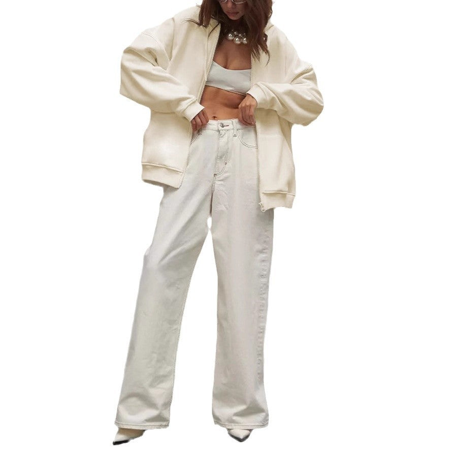 Plus size sweatvest met capuchon