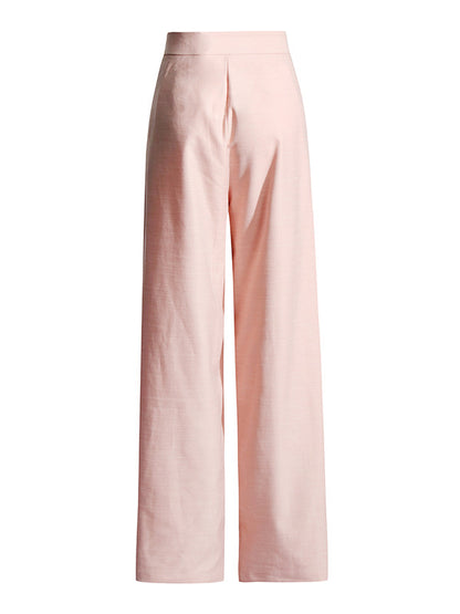 Women's Tie-Waist Blazer and Straight-Leg Pants Set