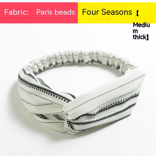Elastische gekruiste chiffon hoofdband in Boheemse stijl