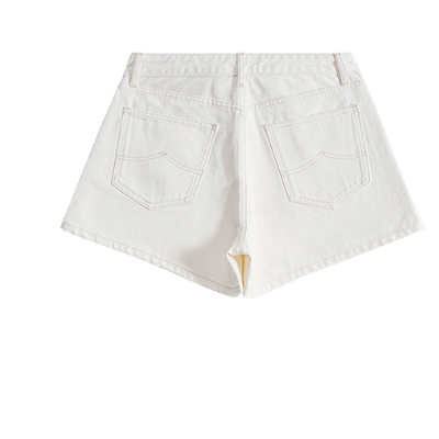 Dames denim shorts met hoge taille