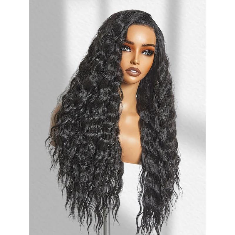 Hand Woven Lace Front Long Curly Synthetic Wig