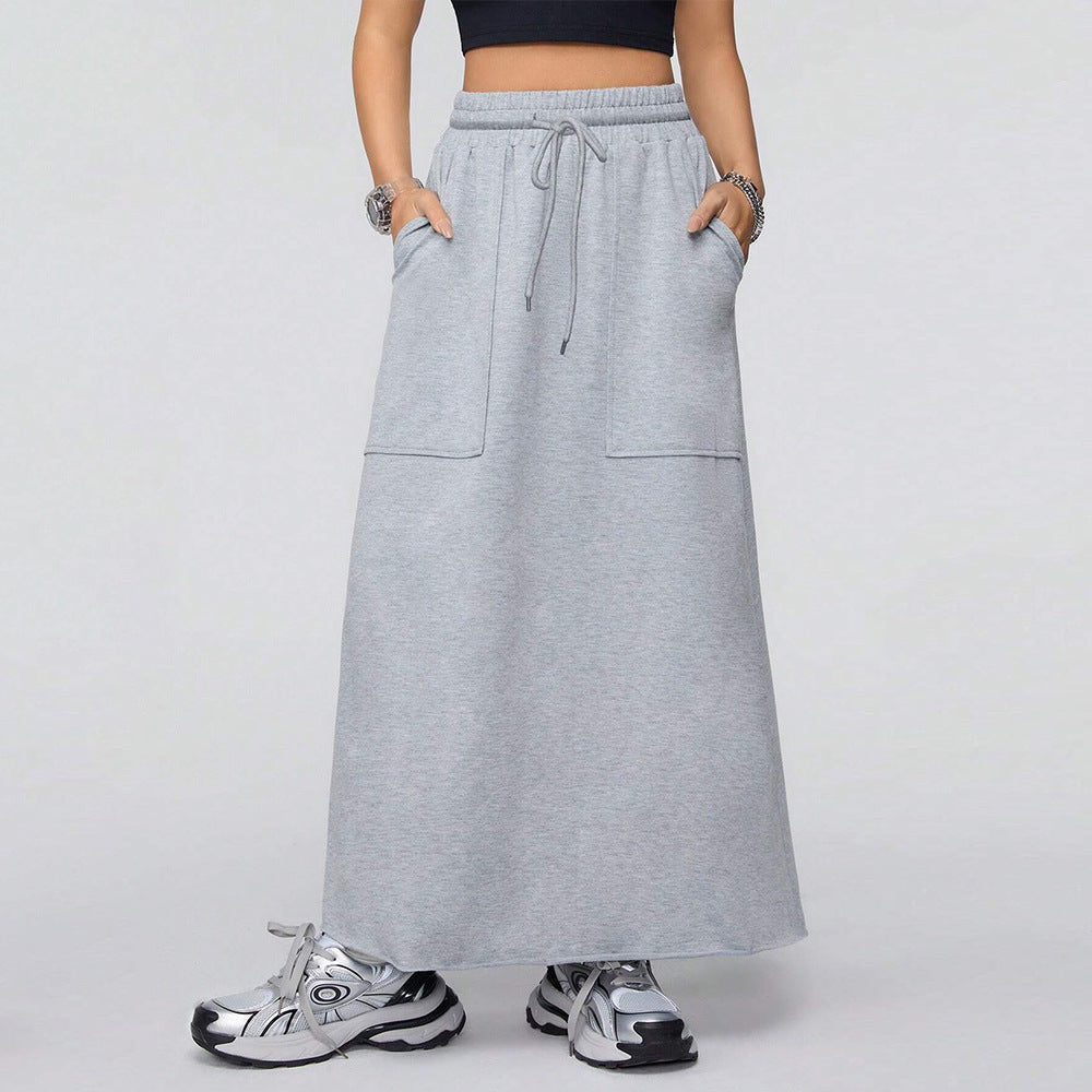 European and American women's fashionable casual loose sports half length skirt