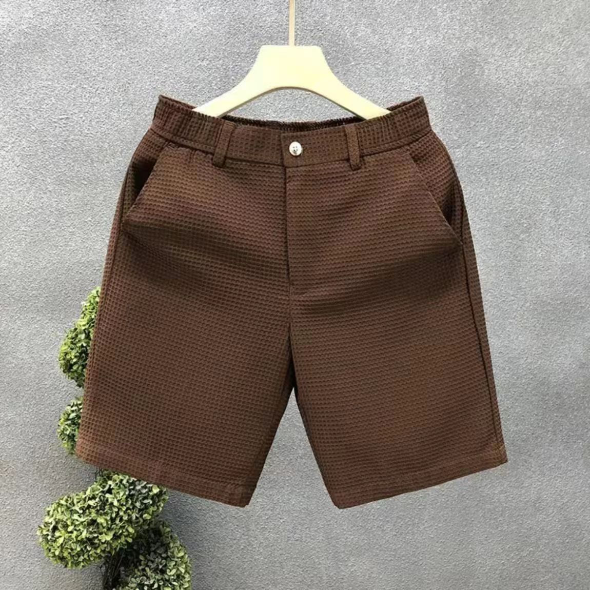 Zomer Dunne Cropped Heren Slim Fit Shorts