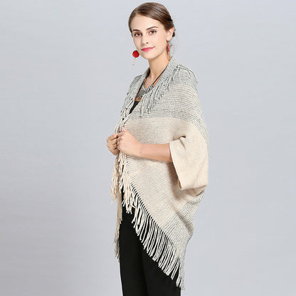Dames cape-vest met franjes