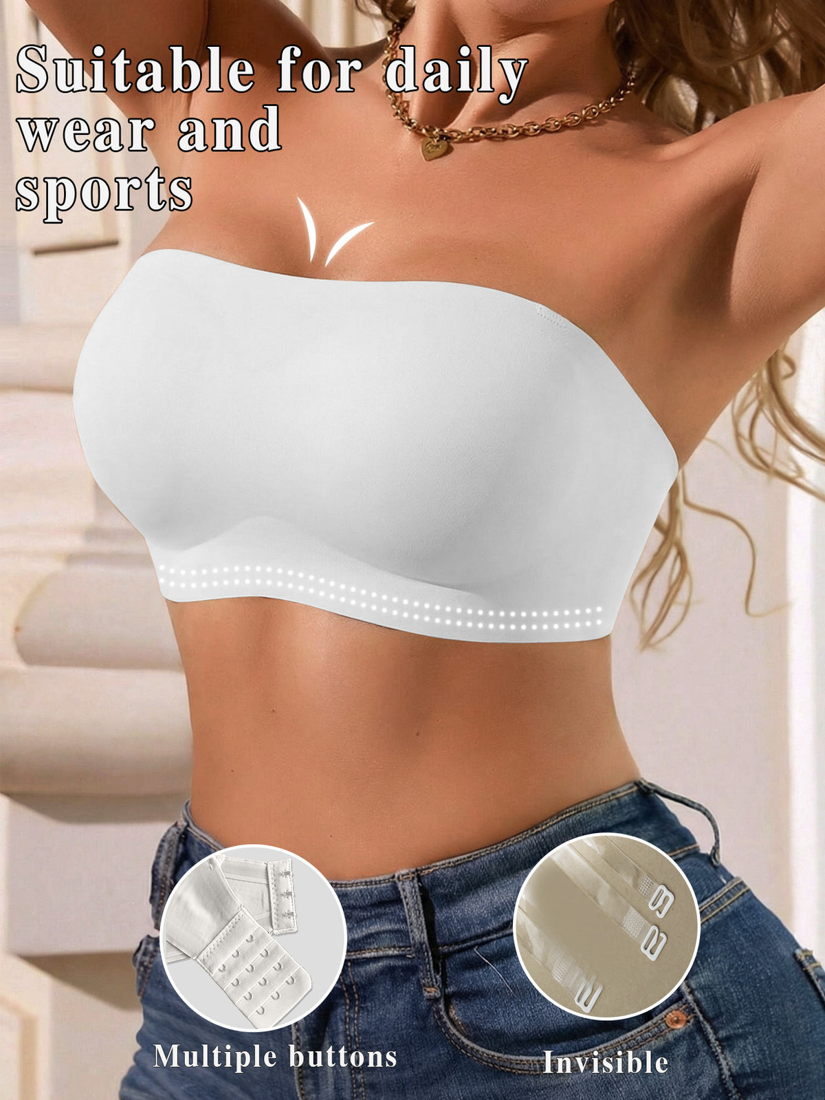 Seamless Wire-Free Tube Top with Anti-Slip Design