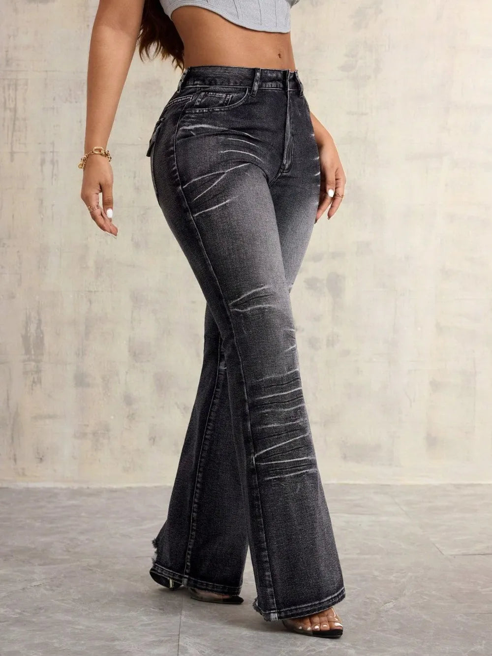 High Waist Bootcut Jeans Voor Dames