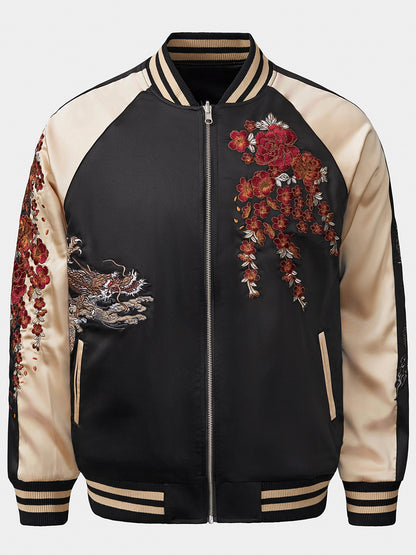 Men's Chinese Style Embroidery Dragon Jacket