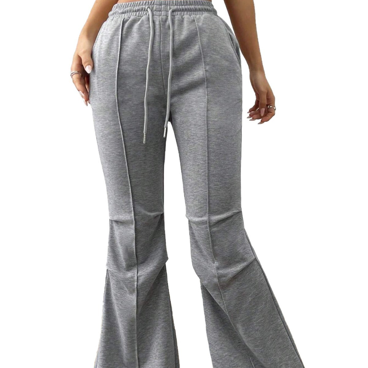 European and American simple and versatile commuter casual trousers wide-leg trousers