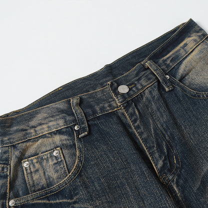 Gebogen Silhouet Mes Jeans Heren