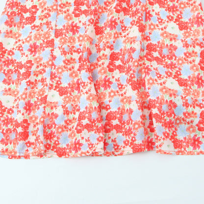 Jurk in Franse stijl met bloemenprin vierkante halslijn en elastische rug