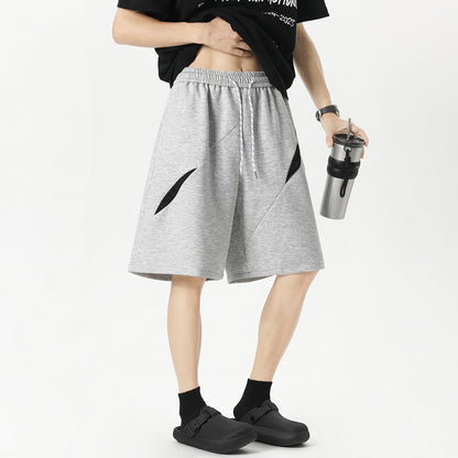 Men's Summer Youth Casual Pants Loose Outerwear Five-Quarter Trousers