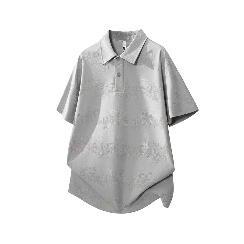 Stijlvolle  poloshirt met opstaande kraag en korte mouwen voor heren