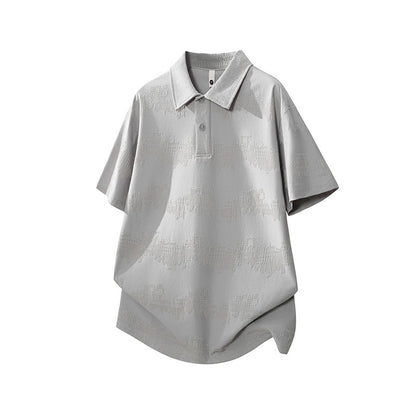 Stijlvolle  poloshirt met opstaande kraag en korte mouwen voor heren