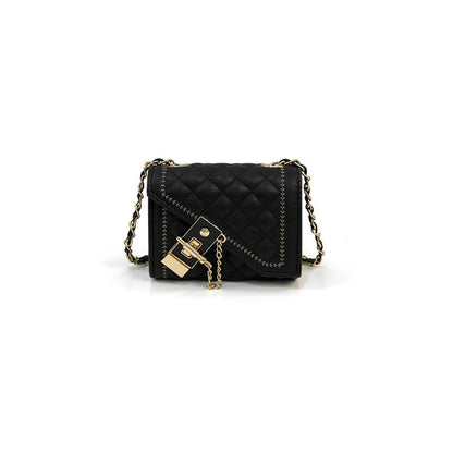 Luxe crossbodytas met ruitvormige patroon en ketting