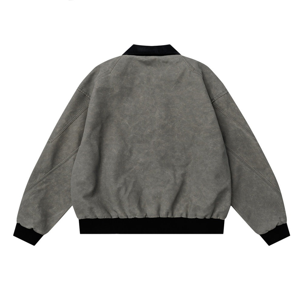 PU leather workwear jacket