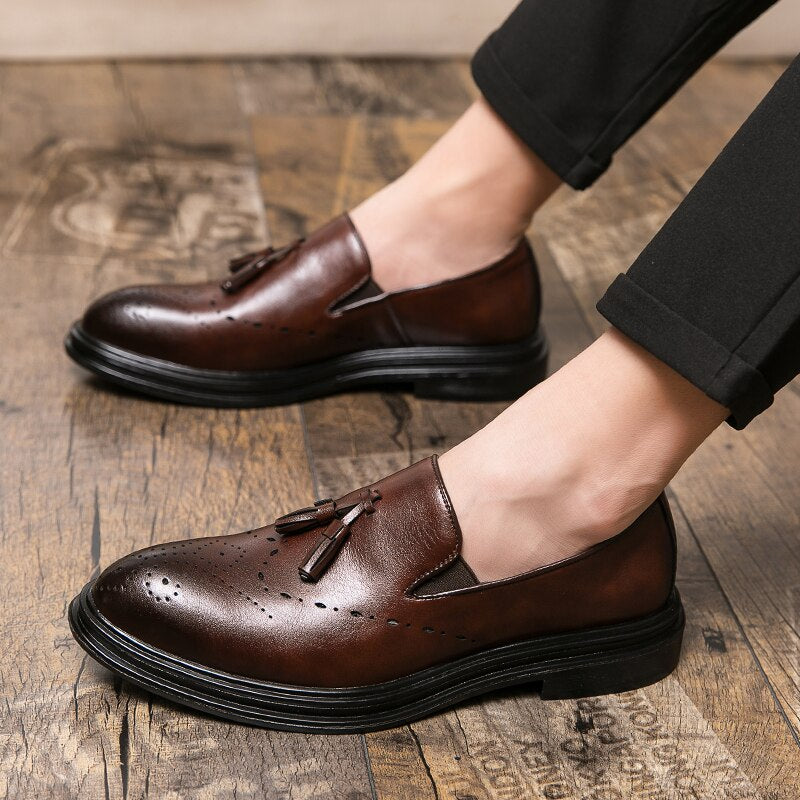 Echte leren heren brogues voor informele gelegenheden