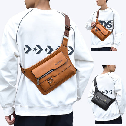 Grote waterdichte PU-leren crossbodytas voor heren