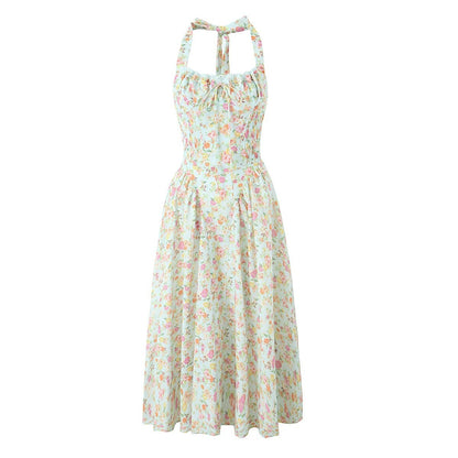 Backless mid length dress