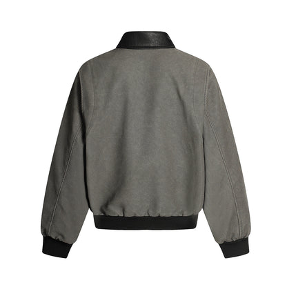 Loose PU leather jacket
