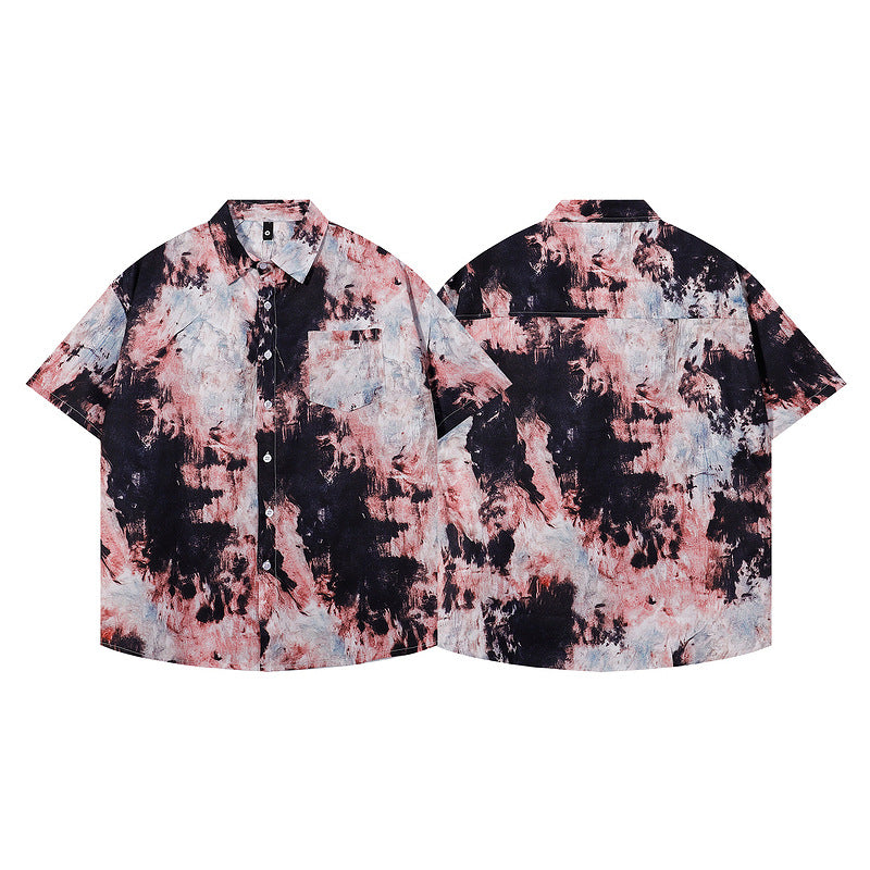 Short Sleeve Youth Shirt for Men Summer Trendy Casual Loose Fit