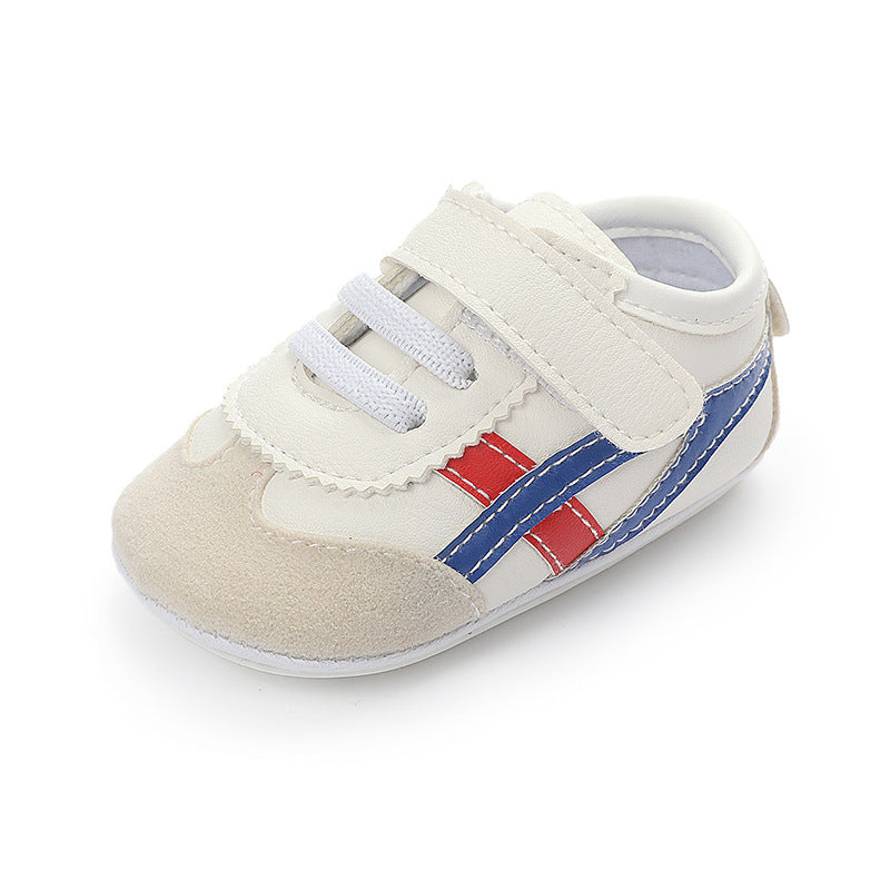 Rubberen antislipzool unisex babyschoenen met klitteband sluiting